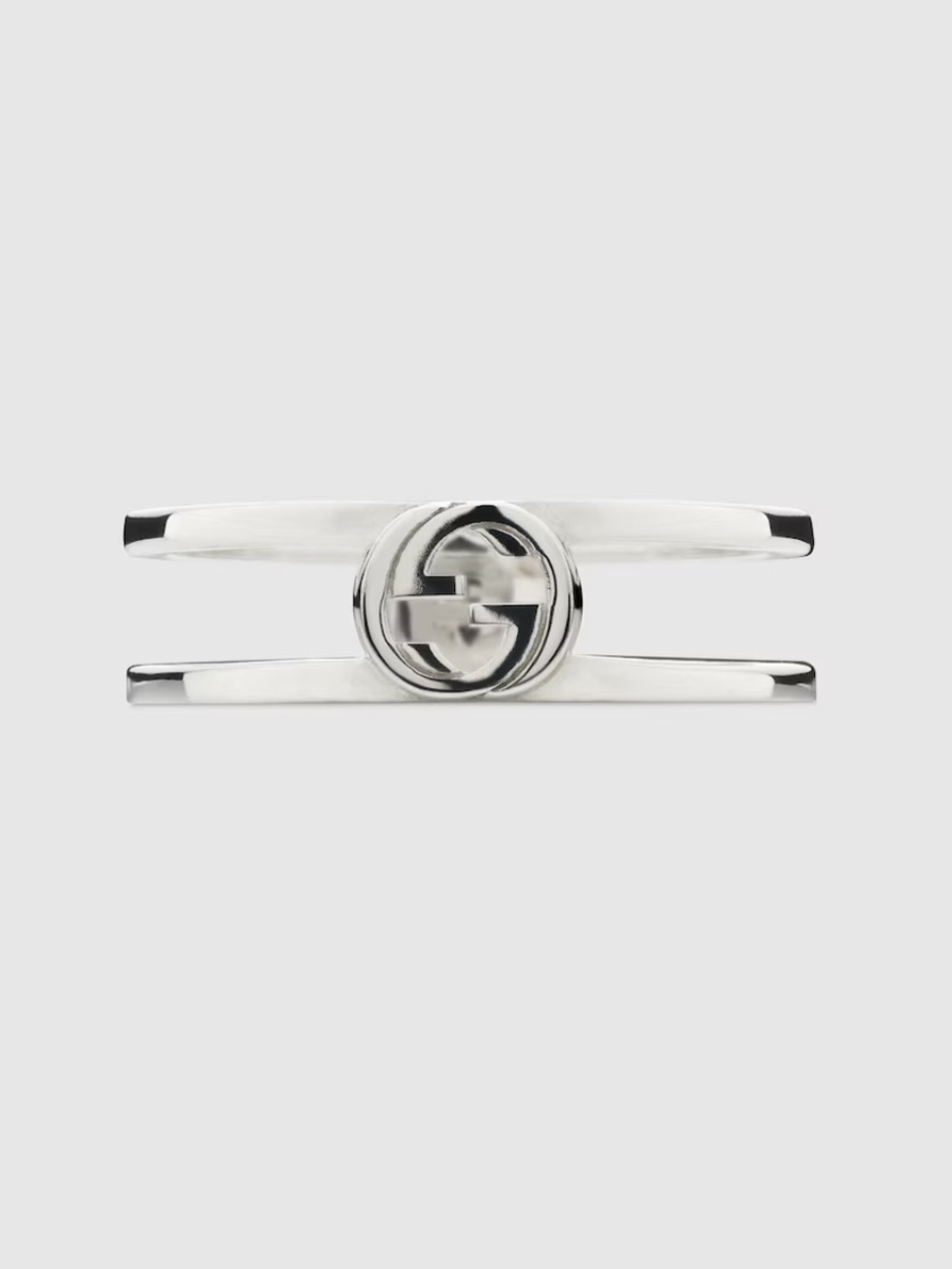 Gucci Interlocking Ring in Silver NWT